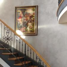 Front entry stairway Summerset mauve fresco walls